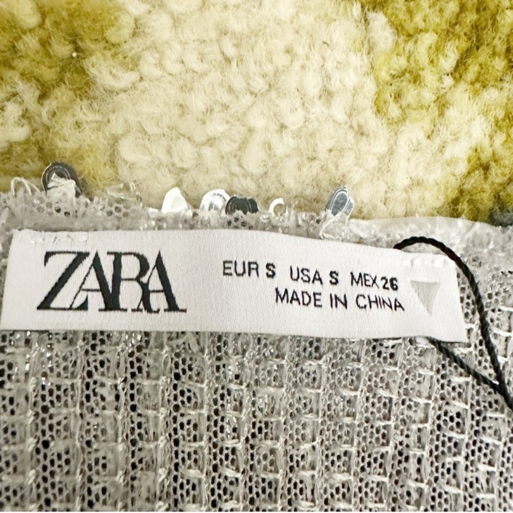 NWT Zara Silver Sequin Maxi Dress Size S - Picture 14 of 16
